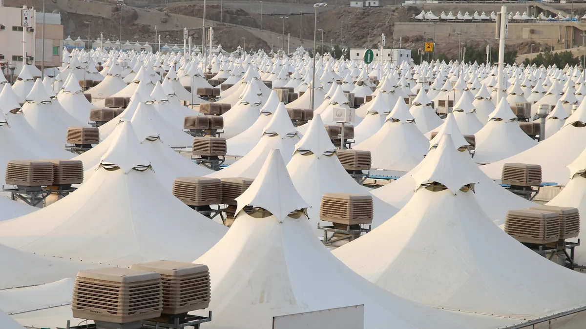 The tent city at Mina, prepared for Hajj